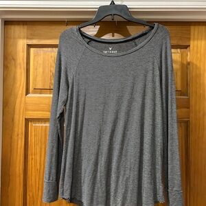 American Eagle Outfitters Black and White Striped Long Sleeve Top